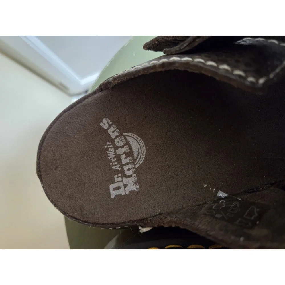 Dr. Martens Maxxy Slide Men's Size 10 Brown Leather Fisherman Buckle Sandals NEW